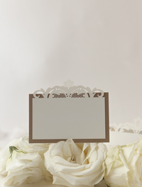 Segnaposto tagliati al laser di lusso in oro antico opulenza