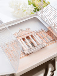 Invitation 3D sur mesure avec découpe laser | Palais de Blenheim | Commande sur mesure V&T