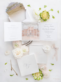Invitation 3D sur mesure avec découpe laser | Palais de Blenheim | Commande sur mesure V&T