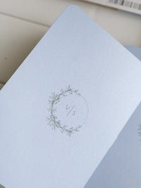 Passport Invitation Suite with Custom Vellum Watercolour Design | Santorini, Greece