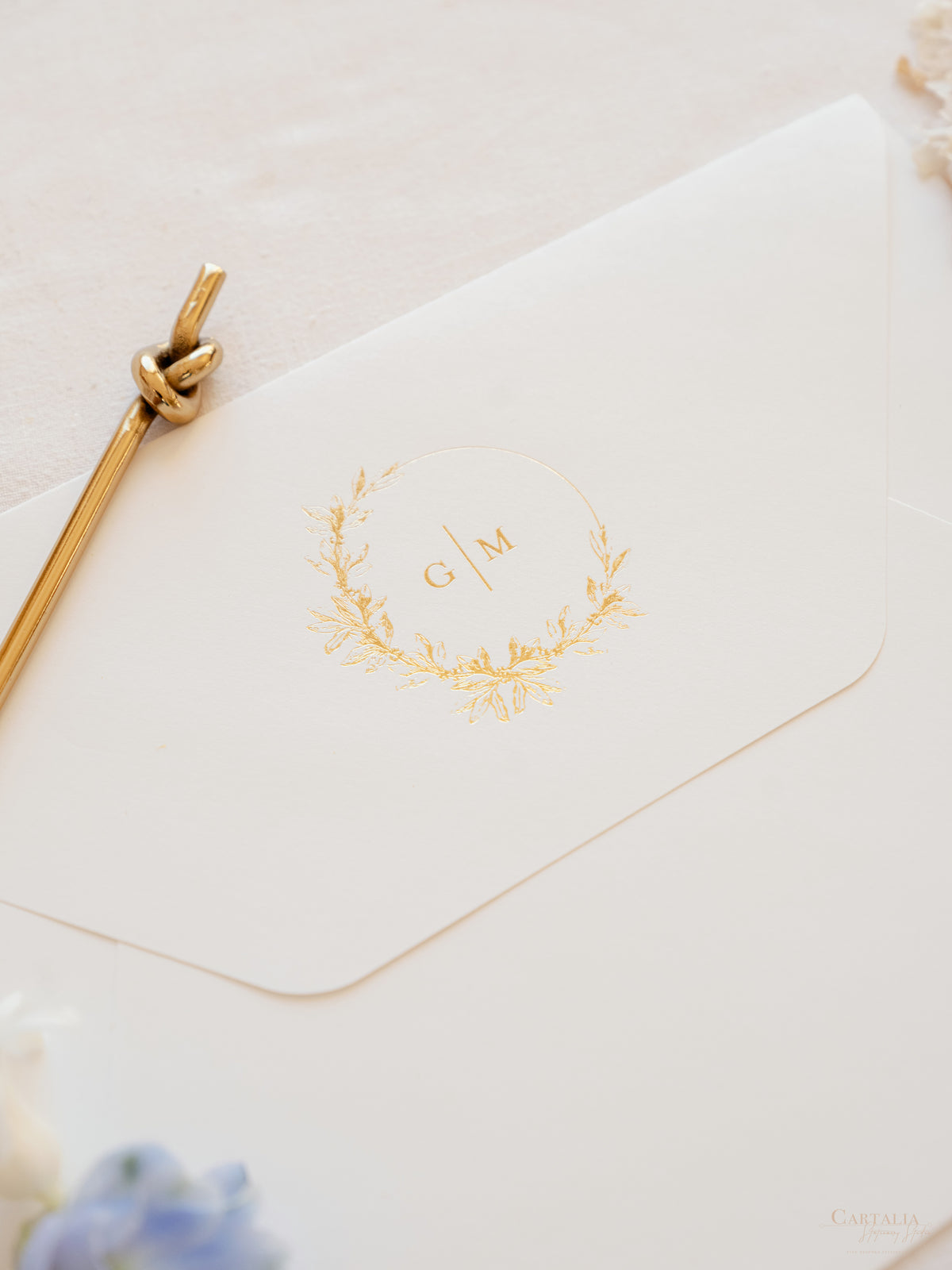 Acquerello l'invito per la tua sede su pergamena con sigillo in ceralacca Suite per invito a nozze | CAMPIONE