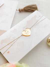 Italian Wedding Vegan Leather Passport with Gold Foil & Personal Engraving | Villa Pizzo Lake Como Watercolor Map
