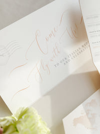 Italian Wedding Vegan Leather Passport with Gold Foil & Personal Engraving | Villa Pizzo Lake Como Watercolor Map