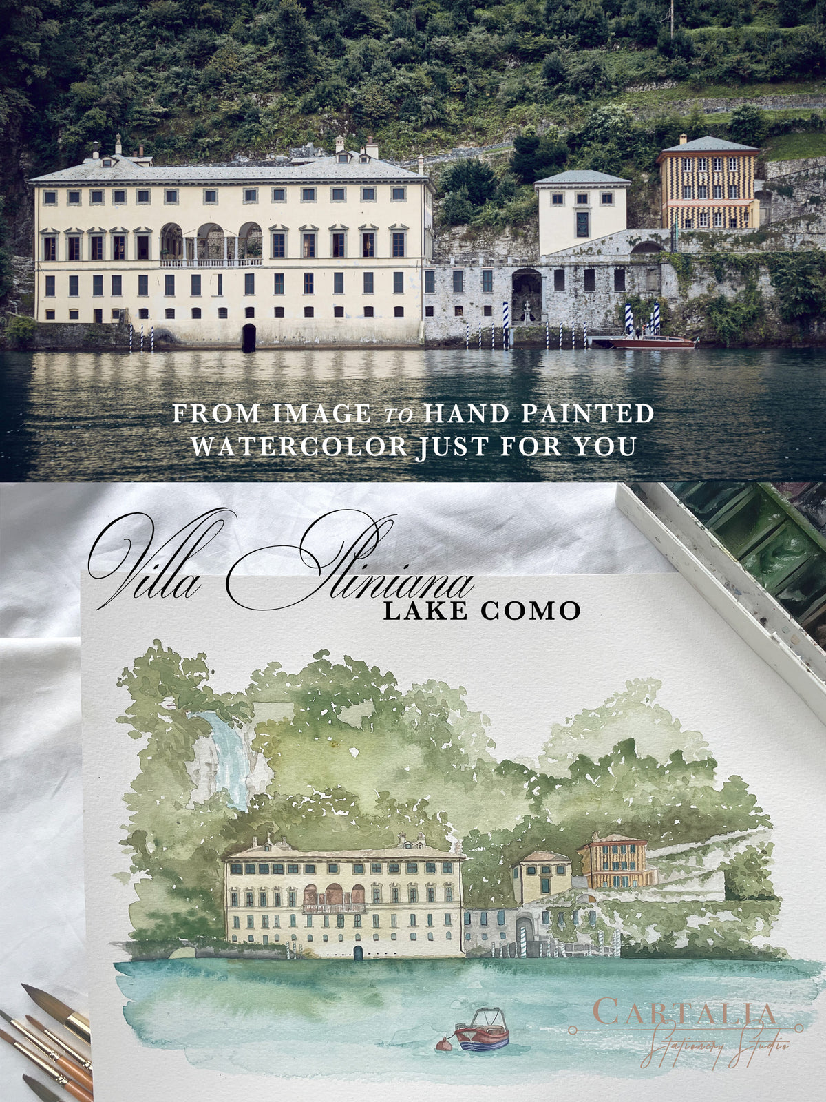 Add-on: Bespoke Artist Commission: Wedding Venue Watercolor Illustration