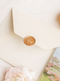 Illustrazione della sede del matrimonio personalizzata | Sede sventata Salva la data in lamina d'oro | CAMPIONE