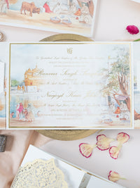 Suite de bolsillo ornamental para bodas Asiana | Comisión R&N a medida