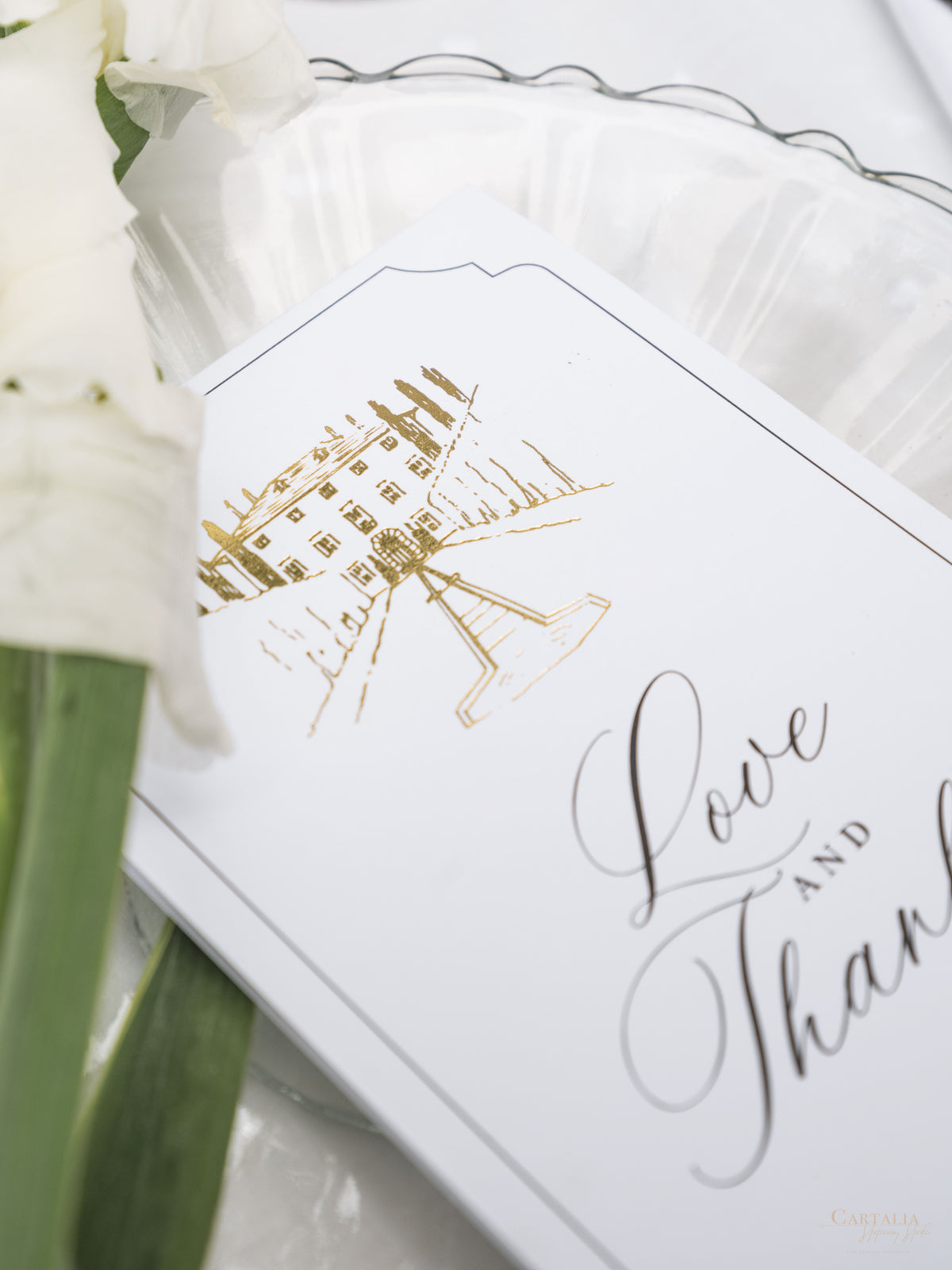 Luxury Gold Foil Thank You Cards With Wax Seal