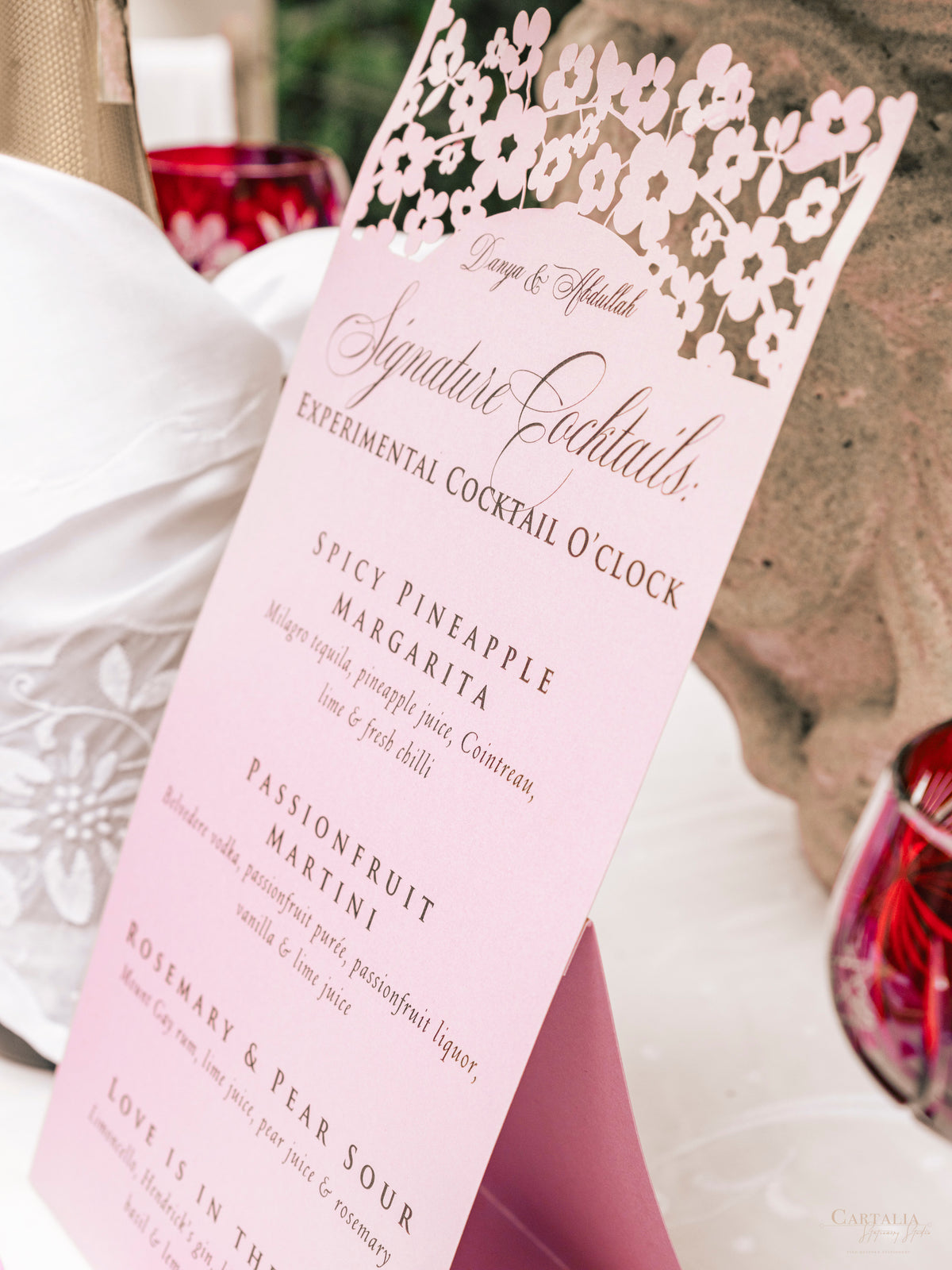 Signature Drinks Bar Menu | Bespoke Bar and Cocktail Menu | Villa Ephrussi de Rothschild