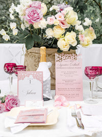 Table Number with Laser-Cut Florals | Villa Ephrussi de Rothschild