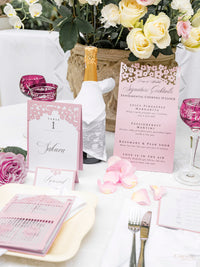 Table Number with Laser-Cut Florals | Villa Ephrussi de Rothschild