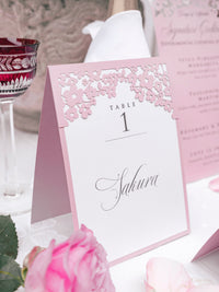 Table Number with Laser-Cut Florals | Villa Ephrussi de Rothschild