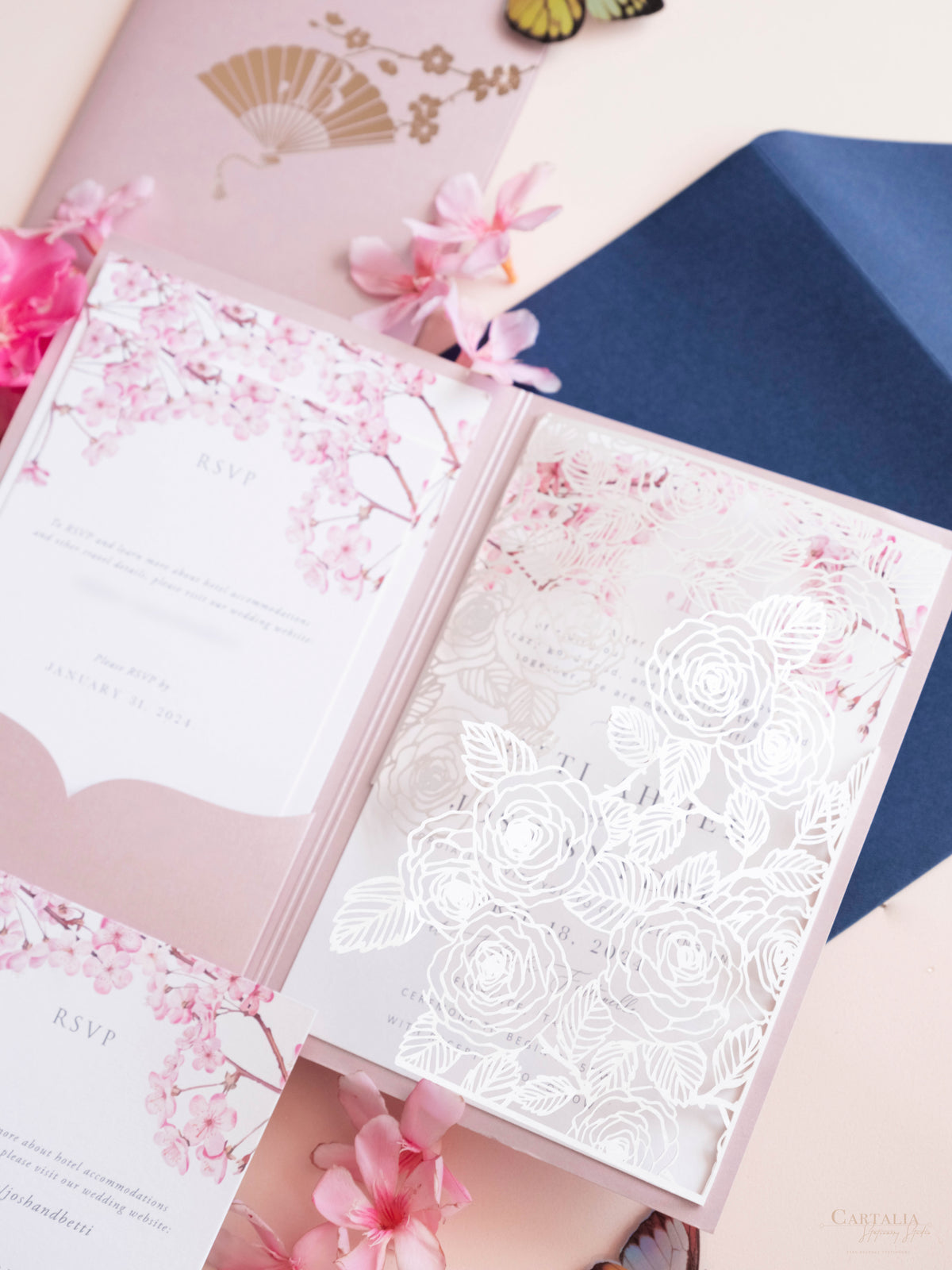 Bespoke Design | for Villa Fontanelle - Florence Bespoke Invitation Suite for J&B