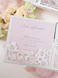 Invito con scatola 3D Couture su misura con cancello tagliato al laser | Sede di Villa Ephrussi | Commissione su misura M&J