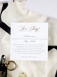 3D Boxed Venue Pocket Invitation with Laser Cut Gate & Vegan Leather Tag | Villa Balbiano, Lake Como | Bespoke