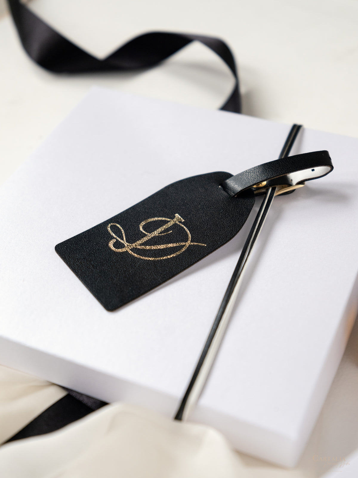 3D Boxed Venue Pocket Invitation with Laser Cut Gate & Vegan Leather Tag | Villa Balbiano, Lake Como | Bespoke