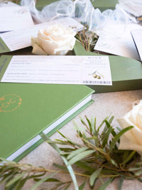 Luxury Wedding Box with Passport in Vegan Leather & Venue | Puglia, Italy| Bespoke C&C