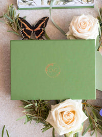 Luxury Wedding Box with Passport in Vegan Leather & Venue | Puglia, Italy| Bespoke C&C