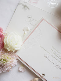 Luxury Velvet Hard Back Box Ivory Invitation | Bespoke Commission M&P