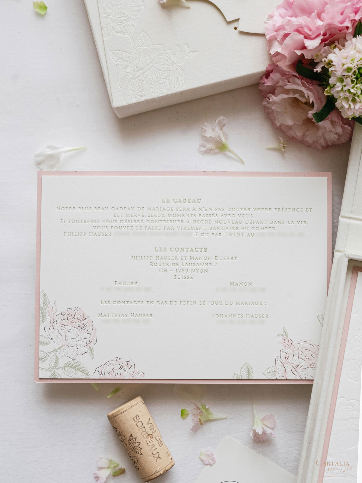 Luxury Velvet Hard Back Box Ivory Invitation | Bespoke Commission M&P