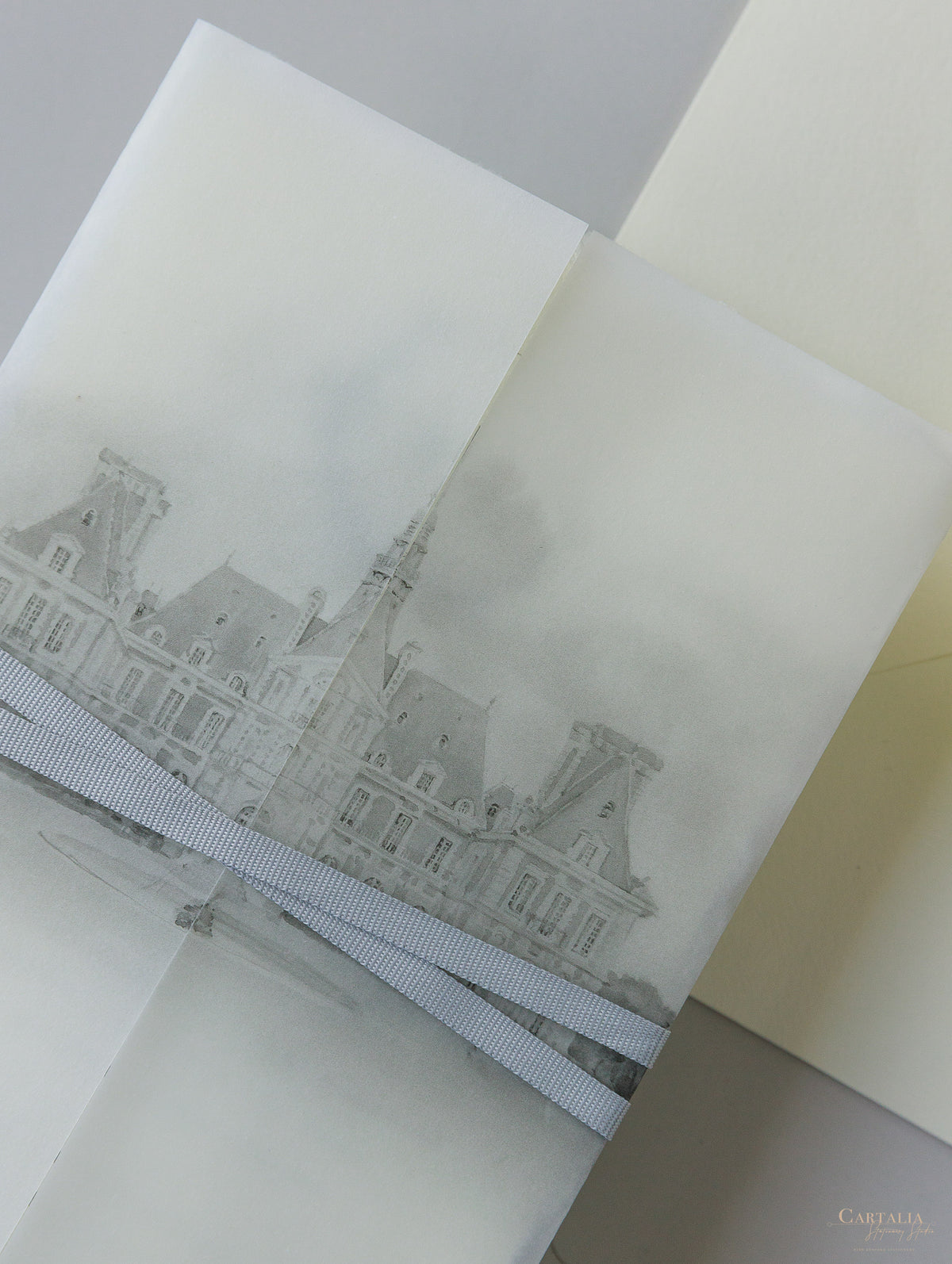 Inviti di nozze CHÂTEAU DE BARONVILLE | Commissione su misura per B&T