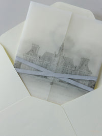 Inviti di nozze CHÂTEAU DE BARONVILLE | Commissione su misura per B&T