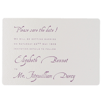 La typographie violette enregistre la date