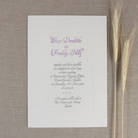 Invitation de mariage en relief en relief.