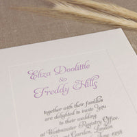 Invitation de mariage en relief en relief.