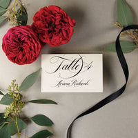 Black Opulence Luxury Place Card | Escort Card