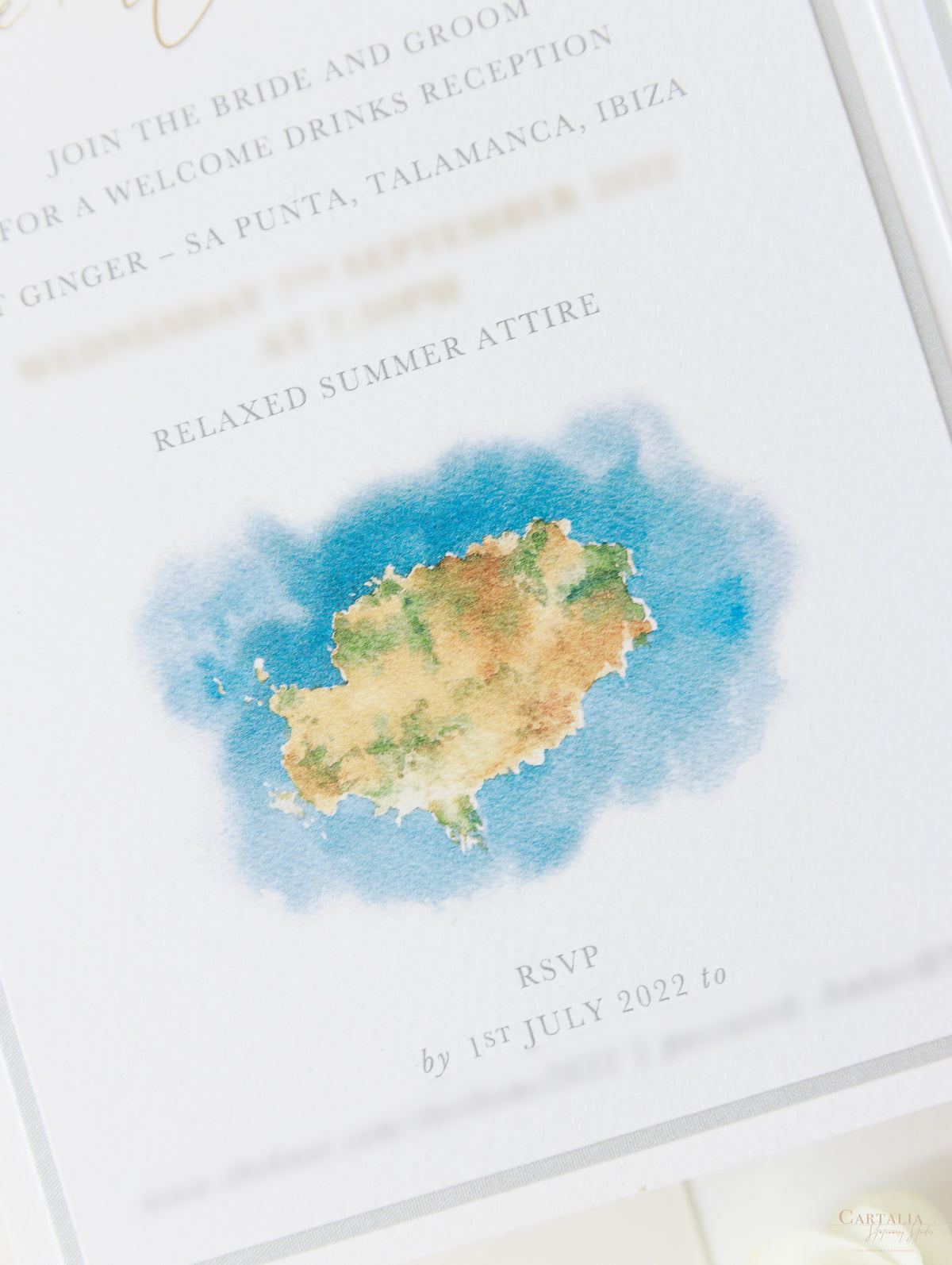 Bolsillo de acuarela IBIZA Beach & Destination | Comisión A&S a medida