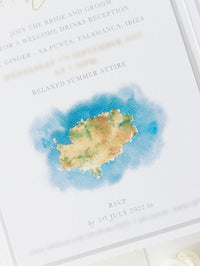 Bolsillo de acuarela IBIZA Beach & Destination | Comisión A&S a medida