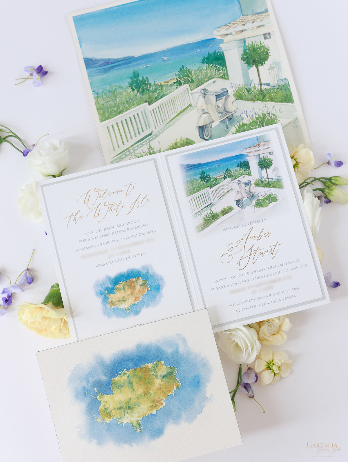 IBIZA Beach & Destination Watercolour Pocket | Bespoke Commission A&S