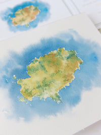 Bolsillo de acuarela IBIZA Beach & Destination | Comisión A&S a medida