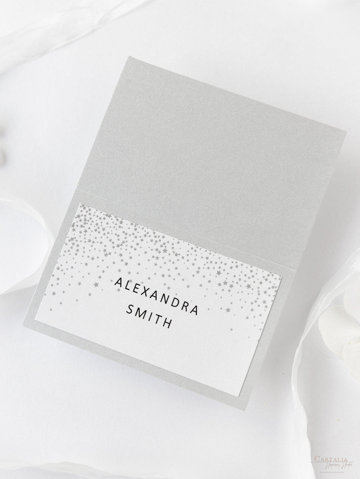 Bianco inverno, segnaposto fiocco di neve