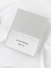 Bianco inverno, segnaposto fiocco di neve