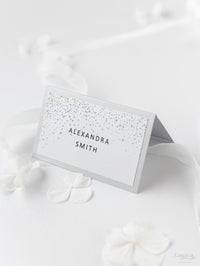 Bianco inverno, segnaposto fiocco di neve