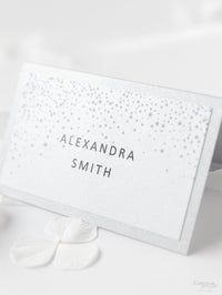 Bianco inverno, segnaposto fiocco di neve