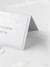 Bianco inverno, segnaposto fiocco di neve