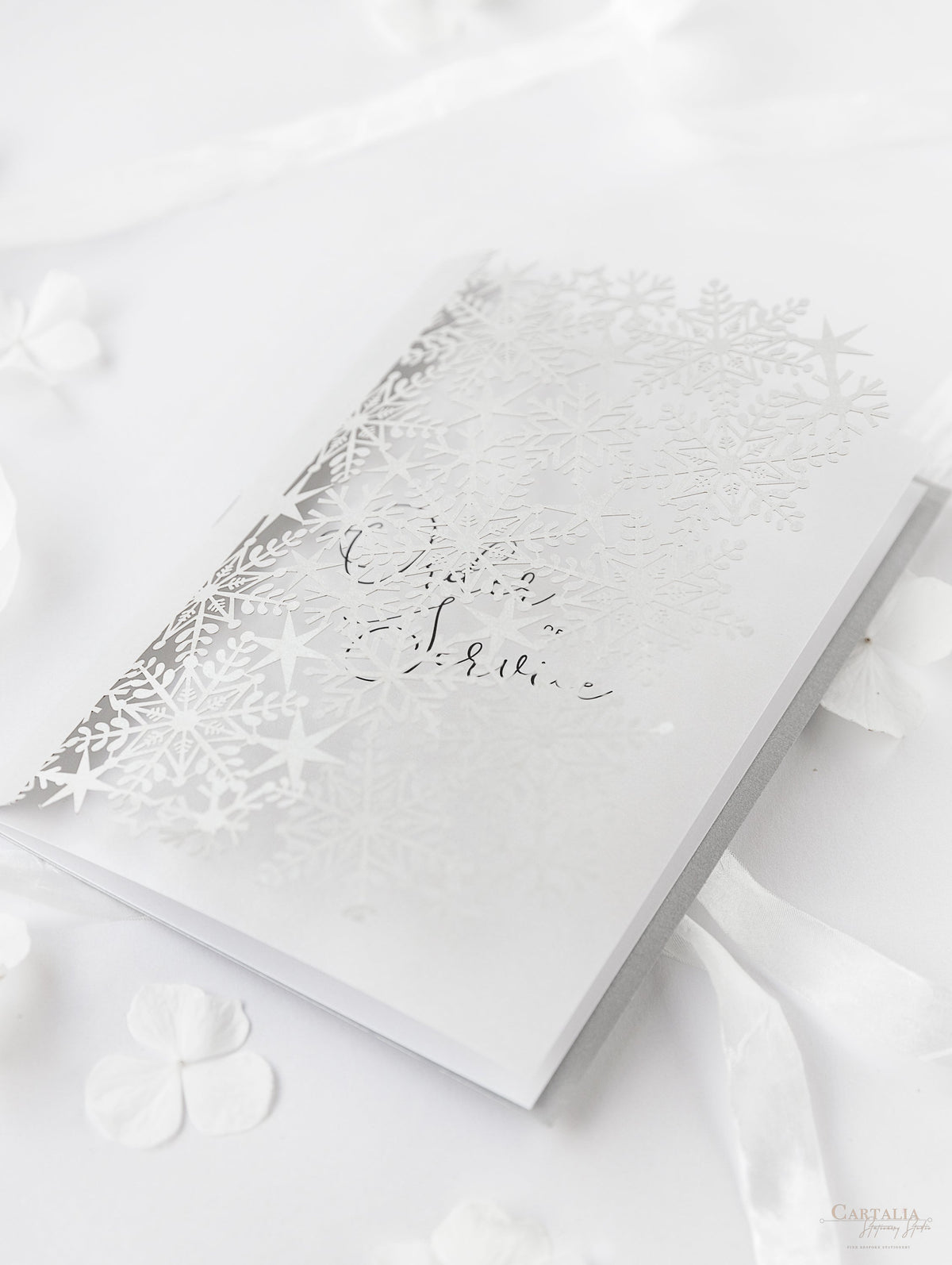 White Winter, un ordine di servizio tagliato al laser con fiocco di neve
