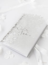 White Winter, un ordine di servizio tagliato al laser con fiocco di neve