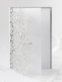 White Winter, un ordine di servizio tagliato al laser con fiocco di neve