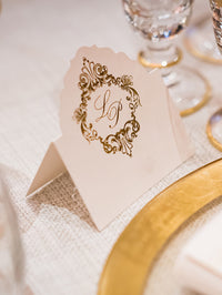 Segnaposto di lusso in lamina d'oro con bordo Deckled