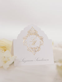 Segnaposto di lusso in lamina d'oro con bordo Deckled