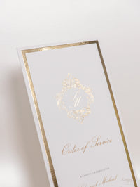 Luxury Gold Foil Order of Service