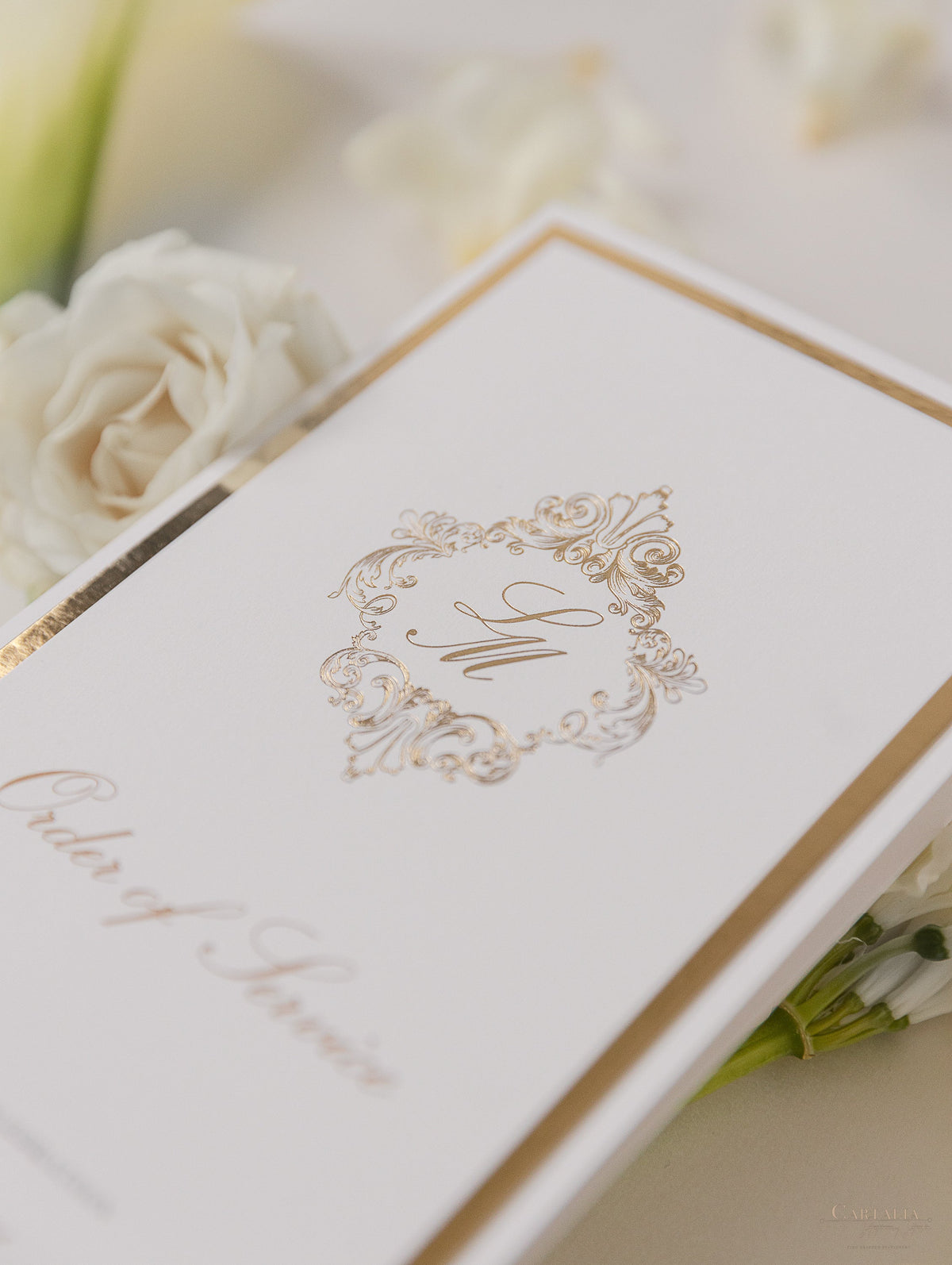 Ordine di servizio in lamina d'oro di lusso