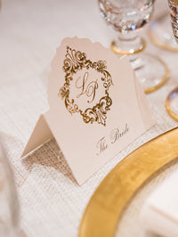 Segnaposto di lusso in lamina d'oro con bordo Deckled