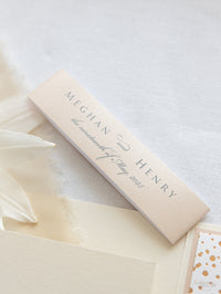 Classic Envelope Reception Fold Folder with Confetti Pocket Suite in Dusty Pink and Champagne