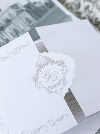 CUSTOM Venue invitation Luxury pocket fold suite Wedding invitation | SAMPLE