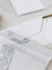 CASA HEDSOR | Invitación a su lugar en pergamino con sello de cera Invitación de boda | MUESTRA