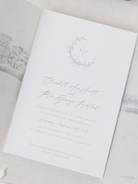 HEDSOR HOUSE | Your Venue invitation on Vellum with Wax Seal Wedding invitation | SAMPLE